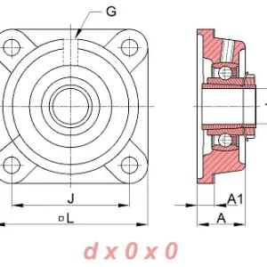 Zespół z oprawą żeliwną UKF.211H SNR Tani